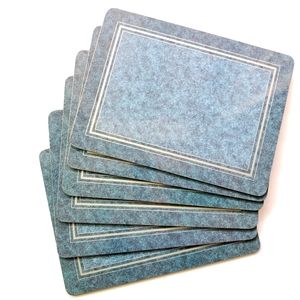 Cork Backed Blue Hard Luncheon Placemats
